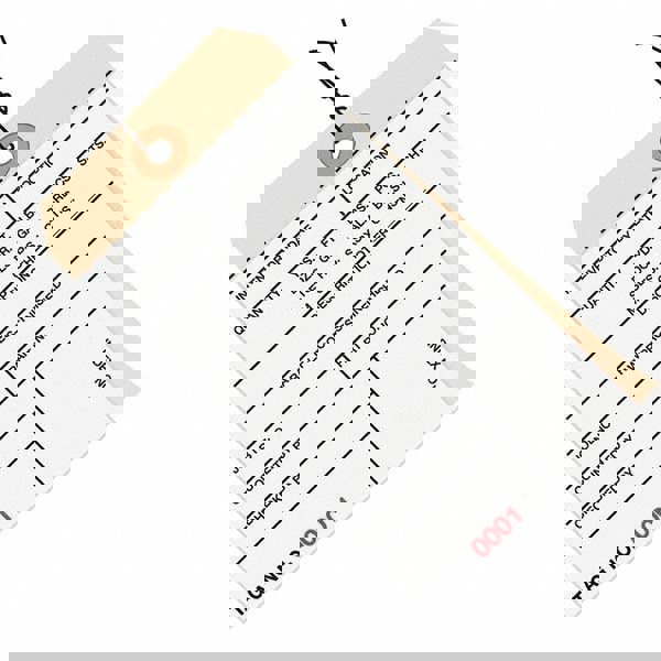 Blank Tag: 6-1/4'' High, Manila & White, Synthetic Paper